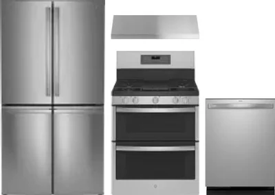 4 Piece Package Includes Refrigerator, Range, Hood And Dishwasher